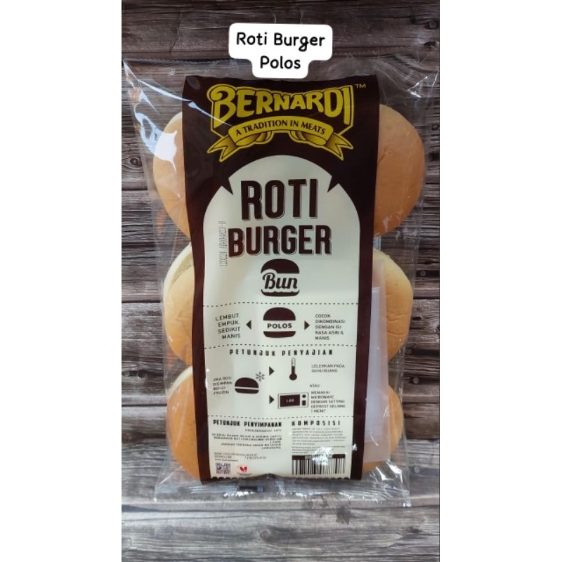 

Bernardi roti burger POLOS isi 6 pcs