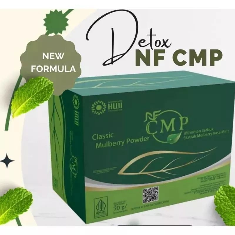 CMP ori HWI obat herbal asam urat, diabet ,alergi,batu ginjal klorofil mint powder detox racun diet 
