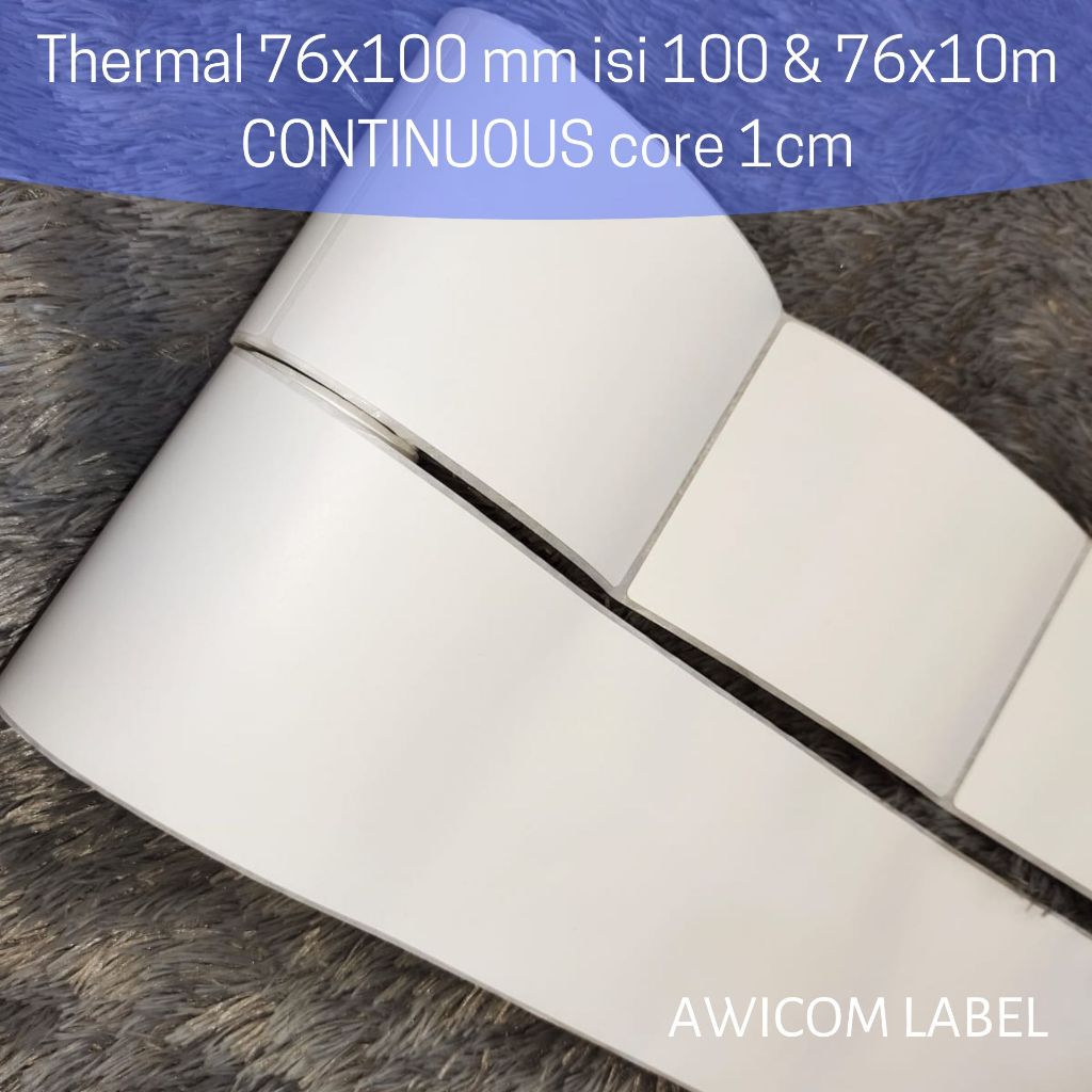 

Label Thermal 76x100 mm 76 x 100 core 0,5" 1/2 inch - 80x100 80mm 80 x 100