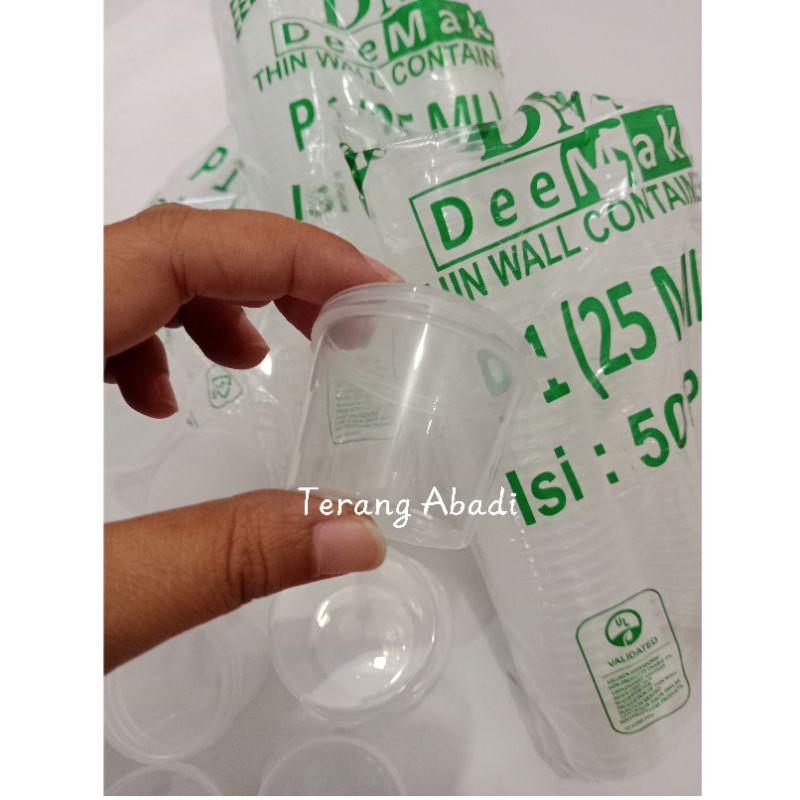 (50 pc) Cup Sambal 25ml (DM/KCS) Cup Sambal/Thinwall Cup/Cup Saus/Thinwall Kecil
