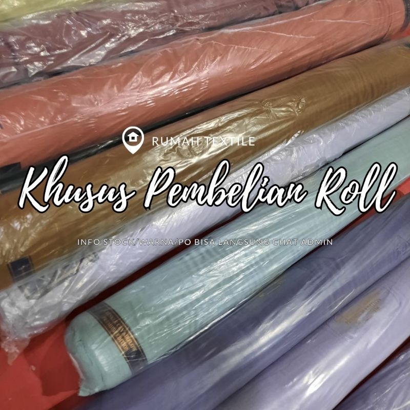 Pembelian Kain Grosir/ Kain Roll polosan / Kain Roll Ready Stock