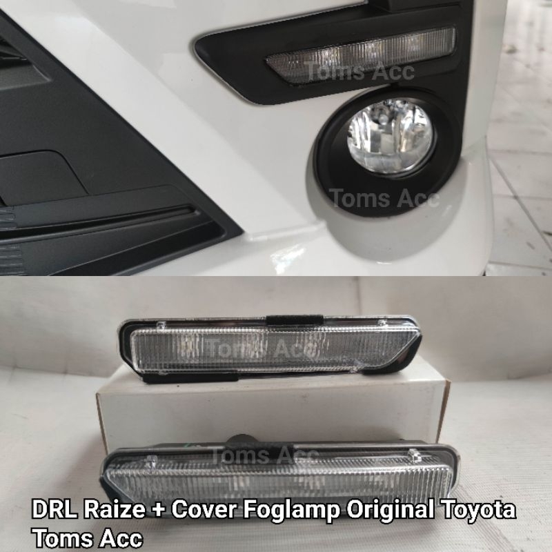 DRL LED Raize Original Toyota Cover Foglamp Ori Daytime Running Light Lampu