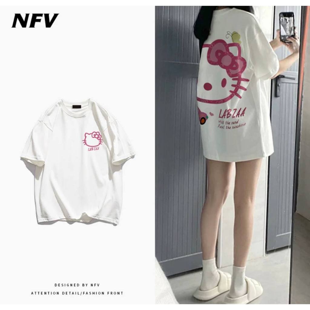 Oversize tee - Oversize T-shirt Wanita Hello Kitty