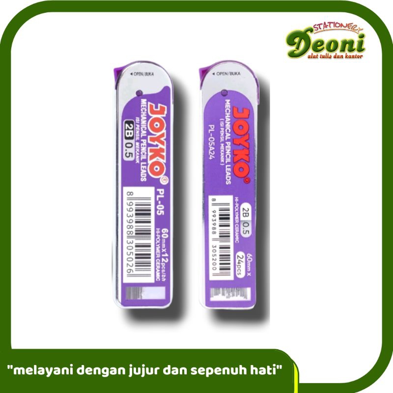 

Joyko Pencil Lead PL-05 2B 0.5mm Isi Pencil Mekanik