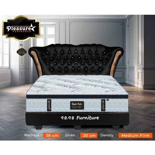 Paket Hantaran Premium Lemari Pakaian Hijab + Meja Rias + Spring Bed Set 180cm