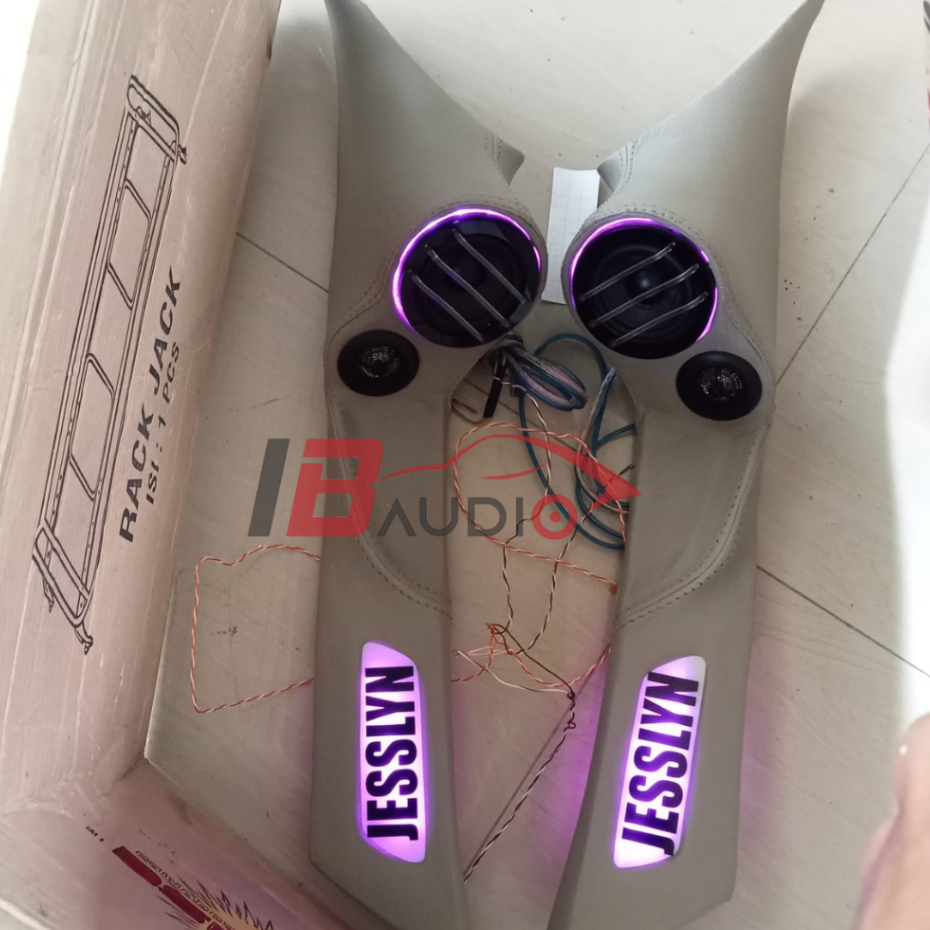 AKSESORIS SPAREPART VARIASI LED INTERIOR SPEAKER PILAR AUDIO 3 WAY TWEETER MOBIL NISSAN GRAND LIVINA