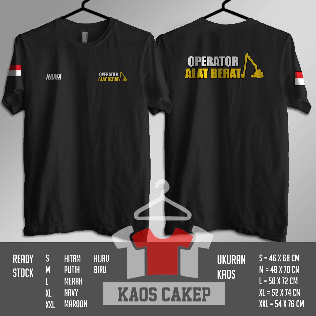 Kaos Baju Operator Alat Berat Gratis Nama Kamu Kaos Distro