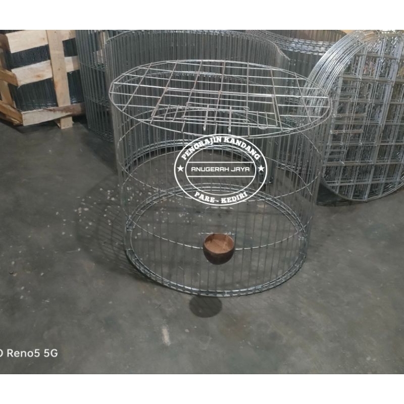 KANDANG GALVANIS BULAT DIAMETER 90 CM SONGKOK KURUNGAN AYAM
