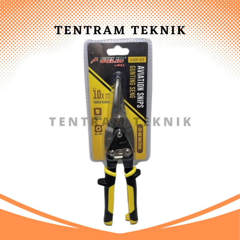 Gunting Seng Aviation 10" Solid / Solid Gunting Seng Hollow Baja Ringan Plat Aviation Snip 10" / Gun