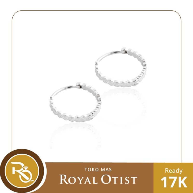 Anting Emas Putih Ring 17 K