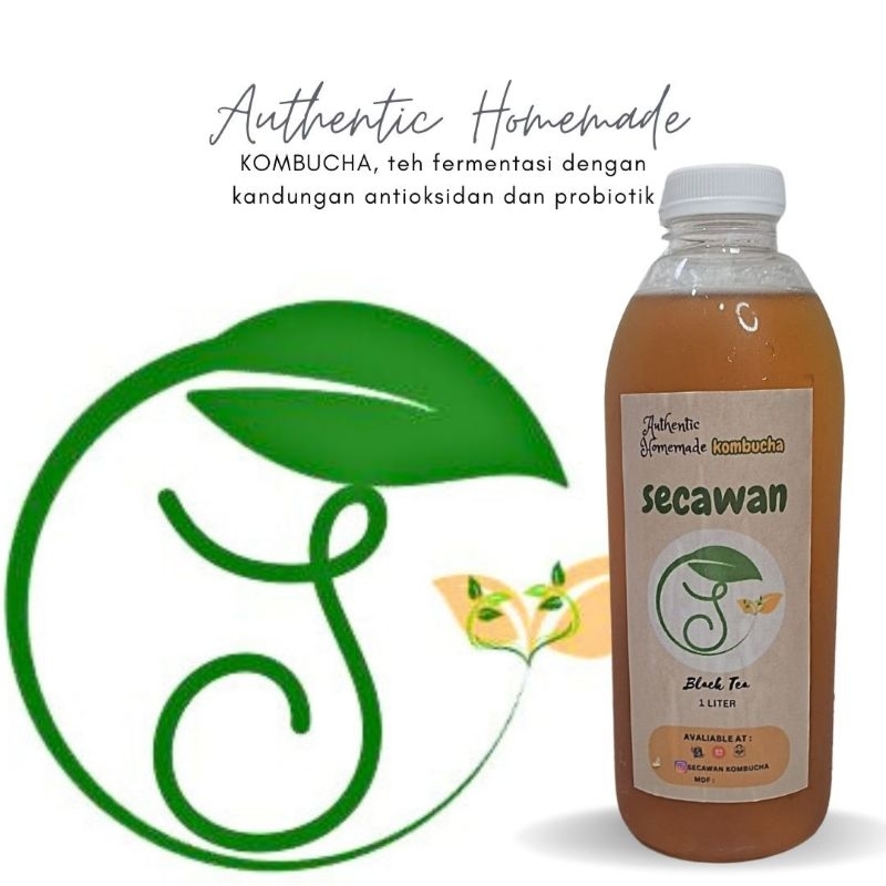 

Secawan kombucha original Black tea 1 Liter
