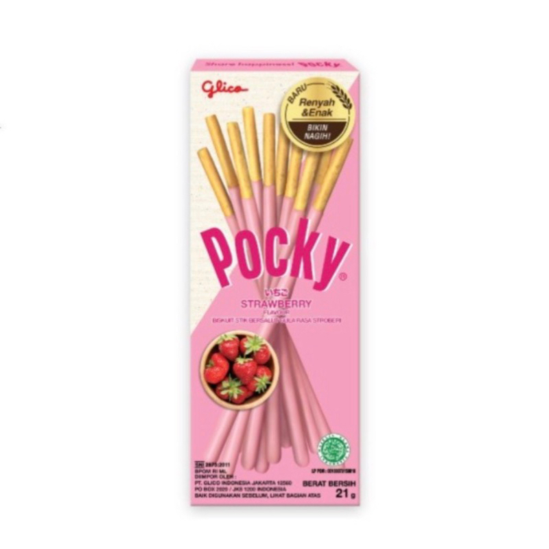 

Pocky Strawberry Mini Biskuit Stik 21g