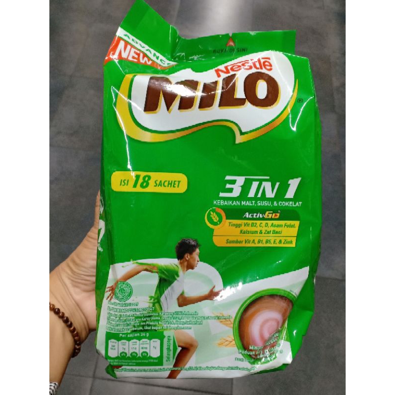 

Susu Milo 3 IN 1 berat 990grm Active go