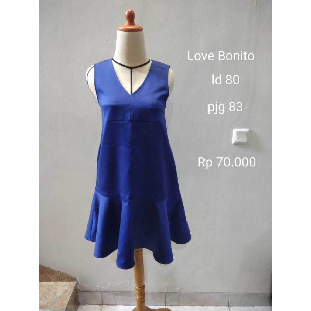 Love B*nito Dress Wanita Biru Elektrik