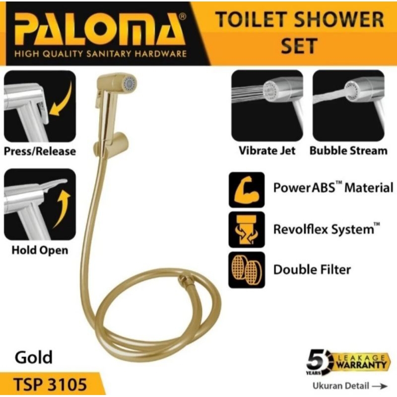 Jet Shower Gold Paloma TSP 3105 Jet Washer Bidet Cebok Toilet Shower Closet WC