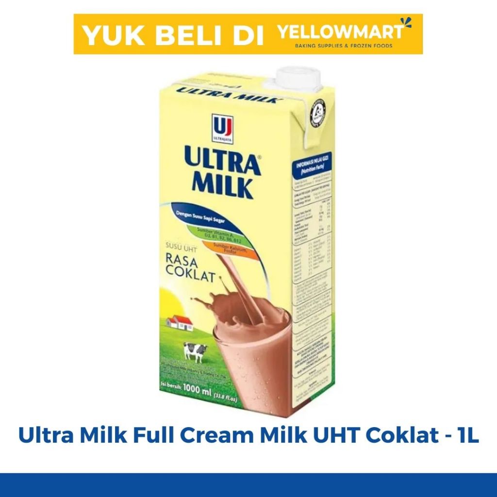 

ULTRAJAYA ULTRA MILK SUSU UHT COKLAT 1000ML SUSU FULL CREAM