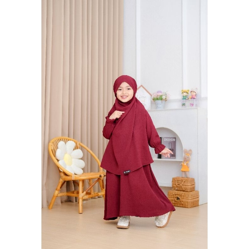 Gamis anak perempuan dari umur 2 sampai 11 tahun/ Baju gamis syar'i set anak perempuan