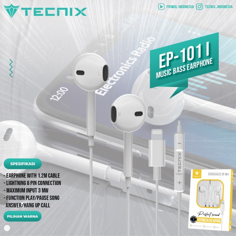H6427 HEADSET TECNIX LIGHTNING EP-101-l