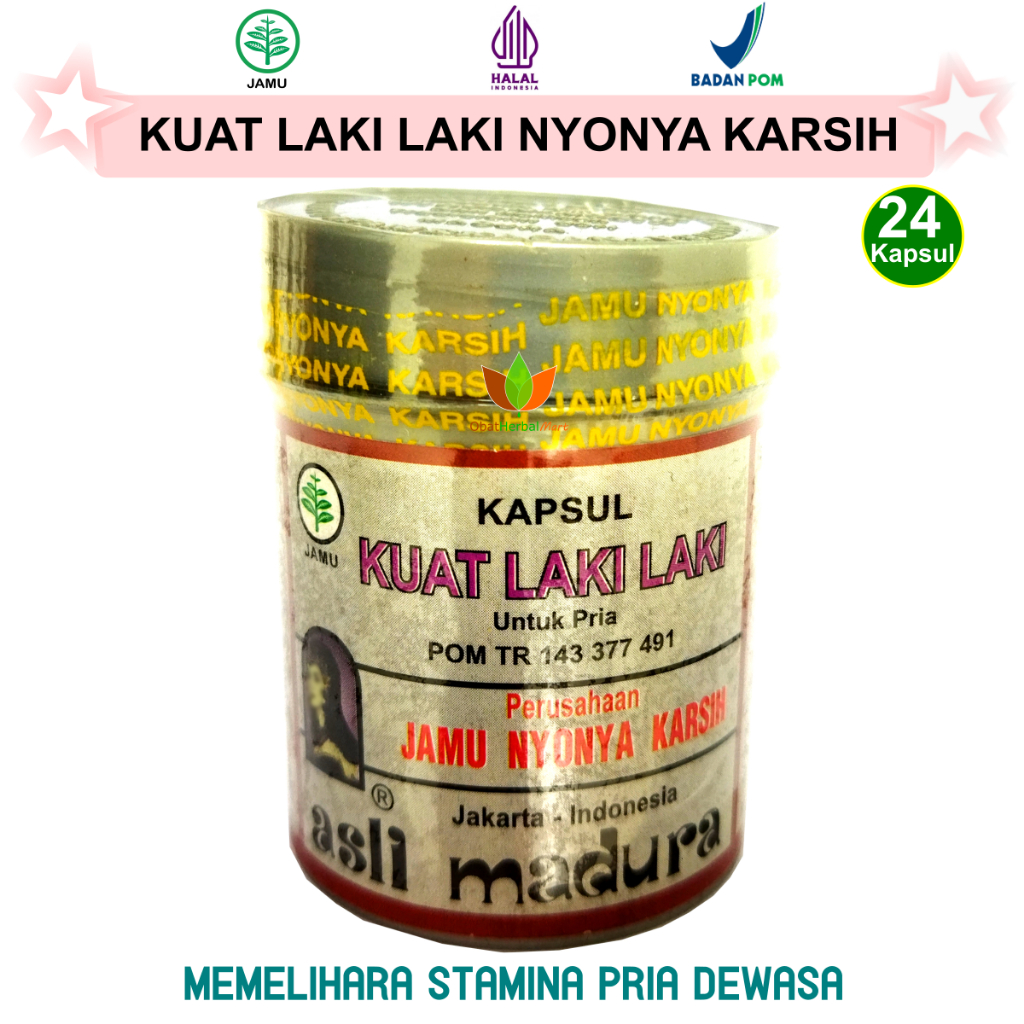 24 KAPSUL JAMU KUAT LAKI LAKI JAMU NYONYA KARSIH ASLI MADURA OBAT STAMINA PRIA DEWASA pasak bumi ton