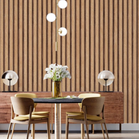WALLPAPER DINDING MOTIF ELEGAN PANEL KAYU 9M S/D 10M x 45CM TAKASIMURA STORE