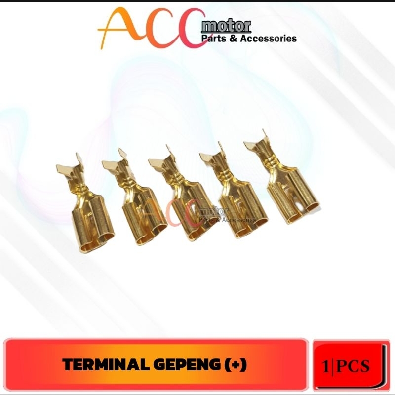 TERMINAL SKUN GEPENG (+) KUNING