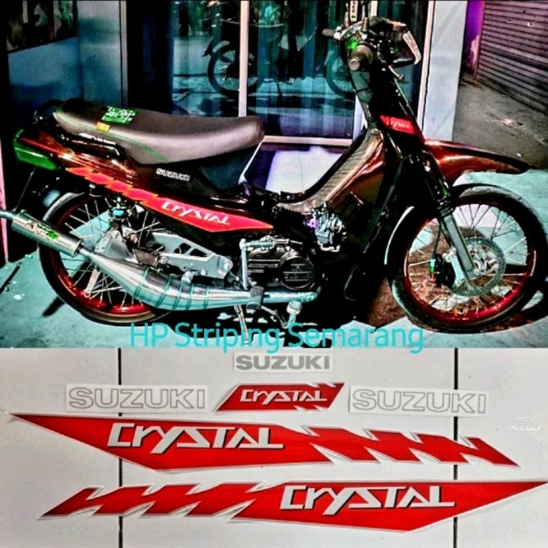 Striping Suzuki Crystal th 1992 Merah
