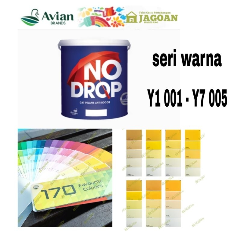 NO DROP Cat Pelapis Anti Bocor 170 Favourite Colours READY SEMUA WARNA 25kg seri warna Y1 001 - Y7 0