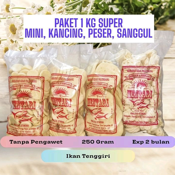 

Paket Super 1 Kg campur ( Mini, Kancing, Peser, Sanggul)