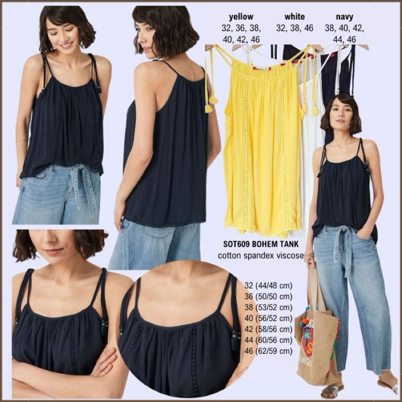 Tank Top Branded Wanita - SOT 609 BOHEM TANK