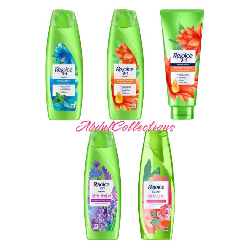 REJOICE Shampo  Dan Conditioner 150ml | Rich Soft | 3in1 Hijab Anti Ketombe | Korean Jeju | Korean L