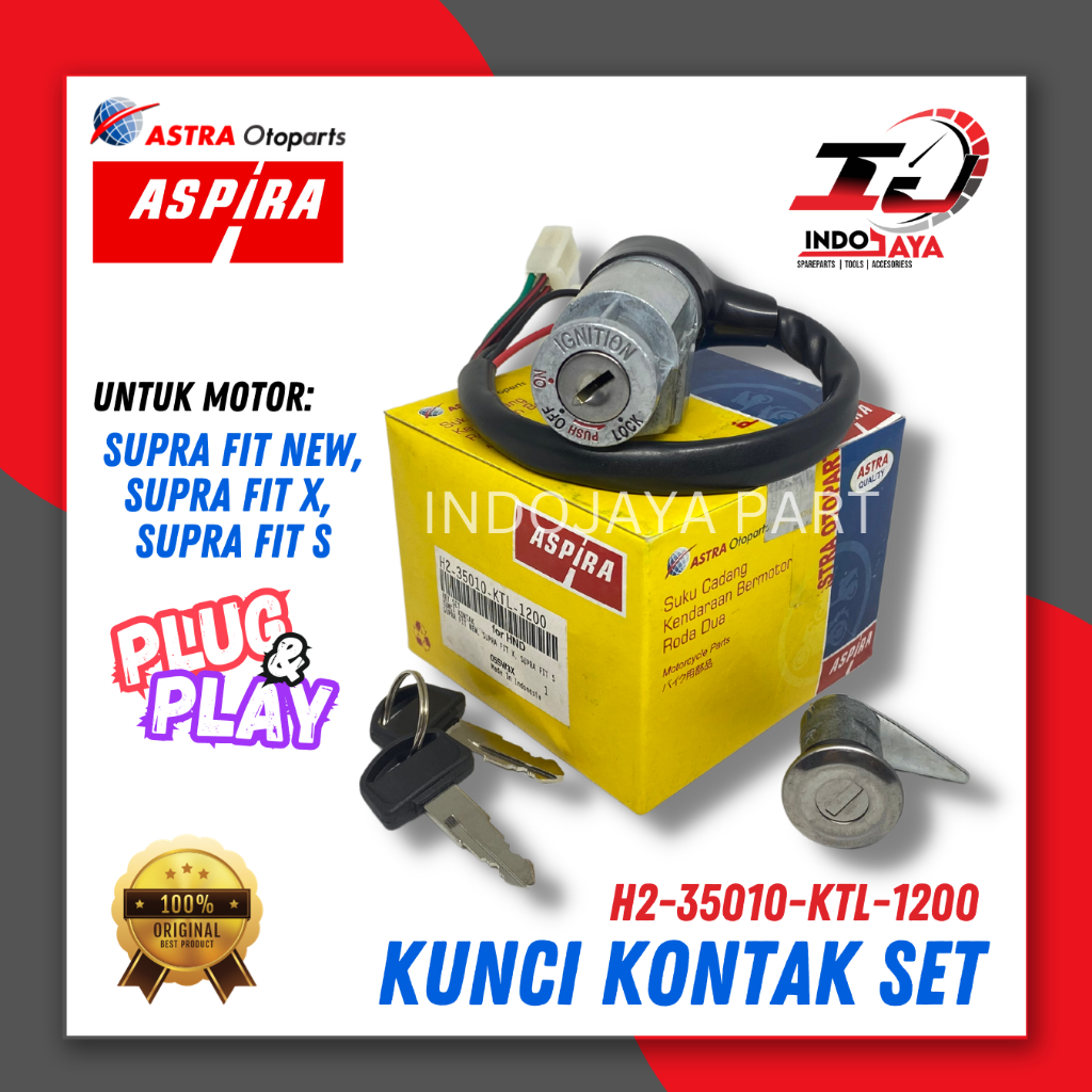 [BAYAR DI TEMPAT] KUNCI KONTAK ASSY ASPIRA SUPRA FIT NEW / X / S / KUNCI KONTAK SET + JOK / PAKET SE