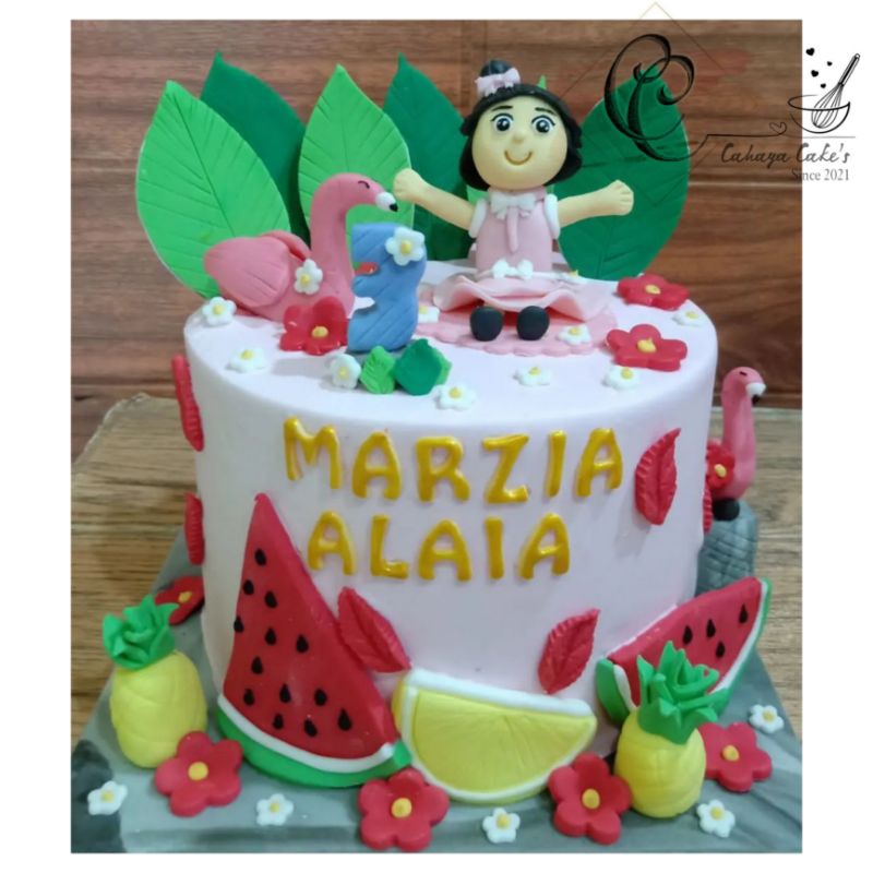 

Kue Ulang Tahun Buah / Fruits Cake / Fruity Cake / Kue Ultah Flamingo