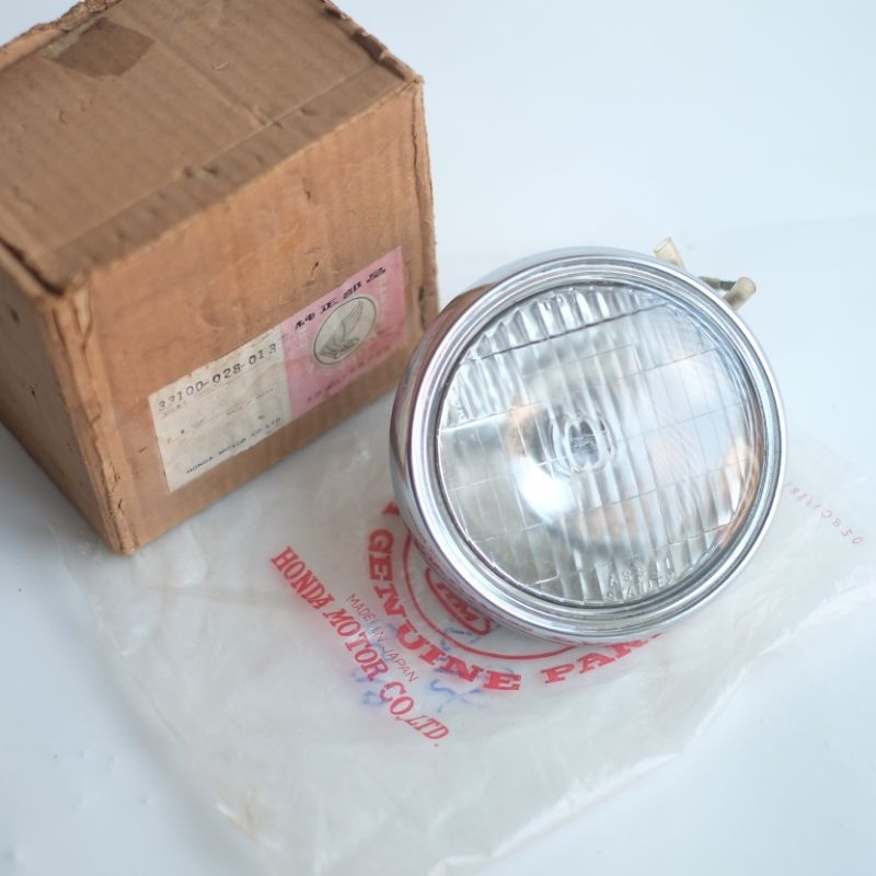 REFLEKTOR HEADLAMP BATOK LAMPU DEPAN HONDA S90 CASTROL ORIGINAL NOS ORI BARU