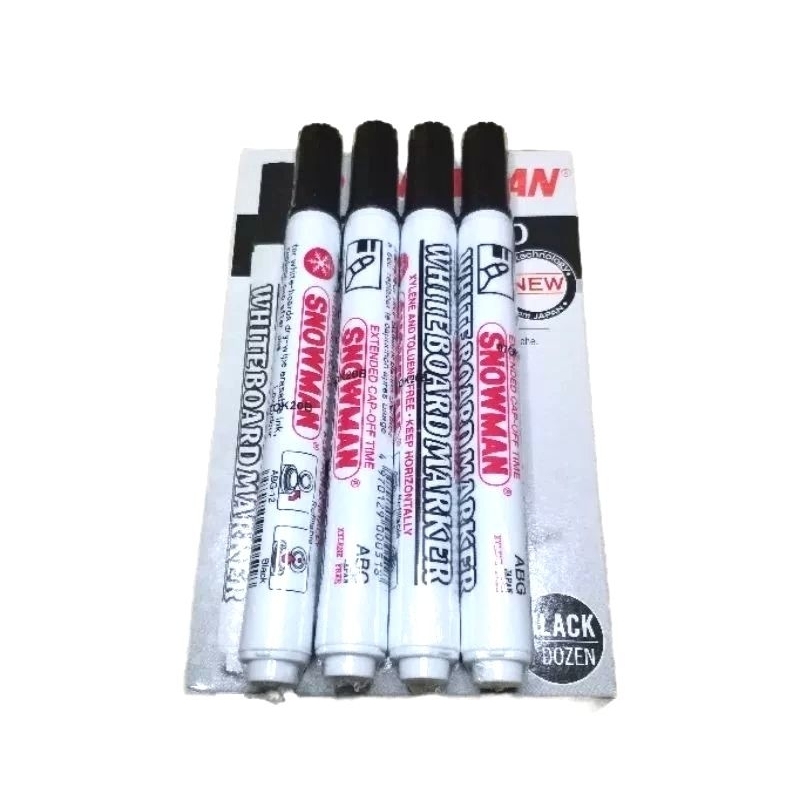

ORIGINAL 12pc Spidol besar snowman permanent / snowman whiteboard