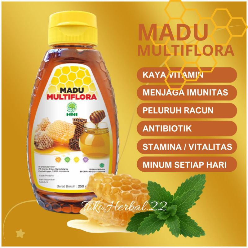 

Madu Multiflora • HNI HPAI • Isi 250 ml • Madu Murni • Madu Asli