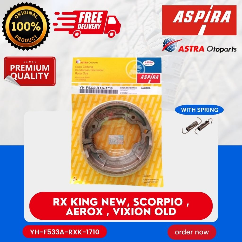 [READY COD] KAMPAS REM TROMOL ASPIRA BELAKANG (+PER) KAMPAS TROMOL RX KING NEW / SCORPIO / VIXION OL