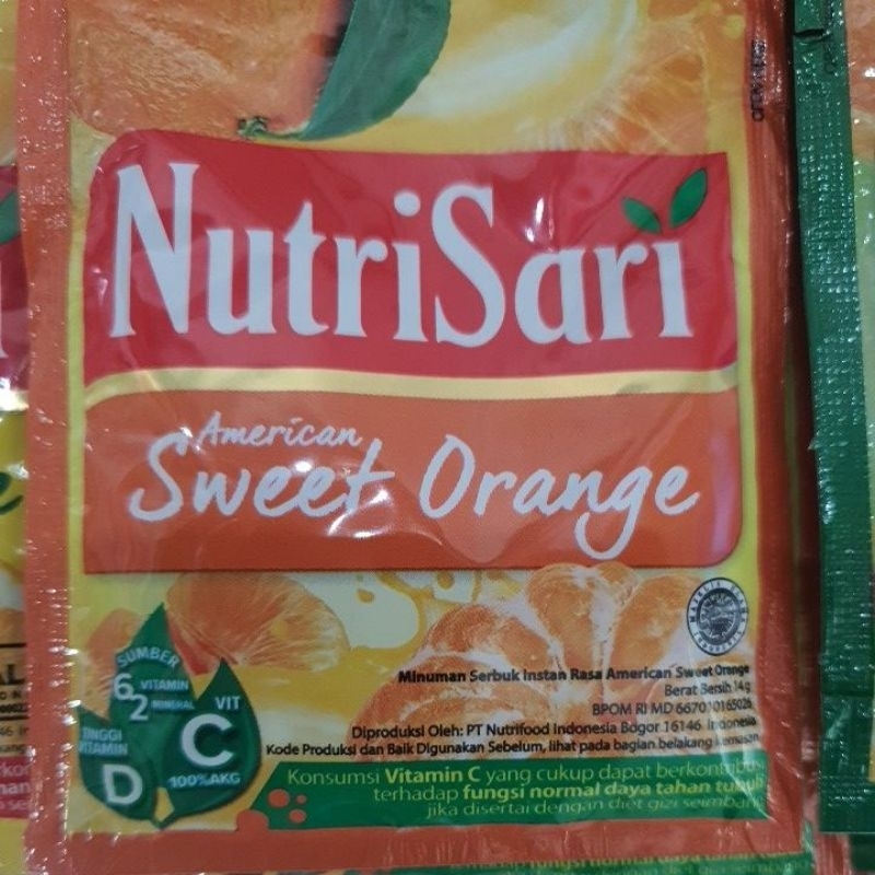 

Nutrisari Sweet Orange 1renceng (10pcs)