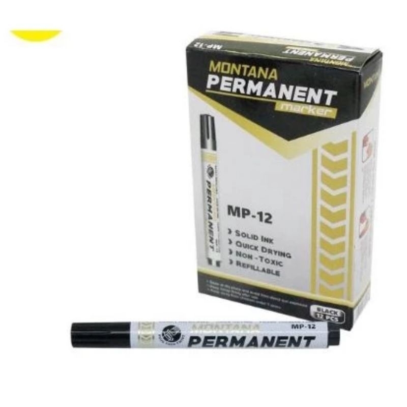 

12 Pcs Marker Montana Black Permanent