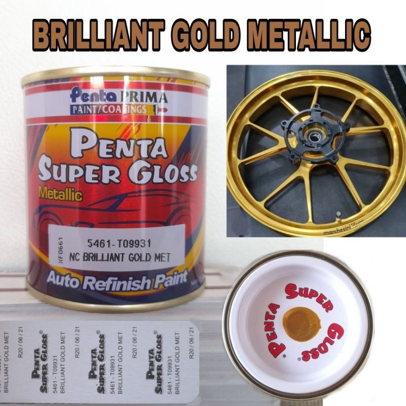 Cat Penta Super Gloss NC Brilliant Gold Met 5461-T09931 200ml Berlian Gold Emas Kuning Brilian