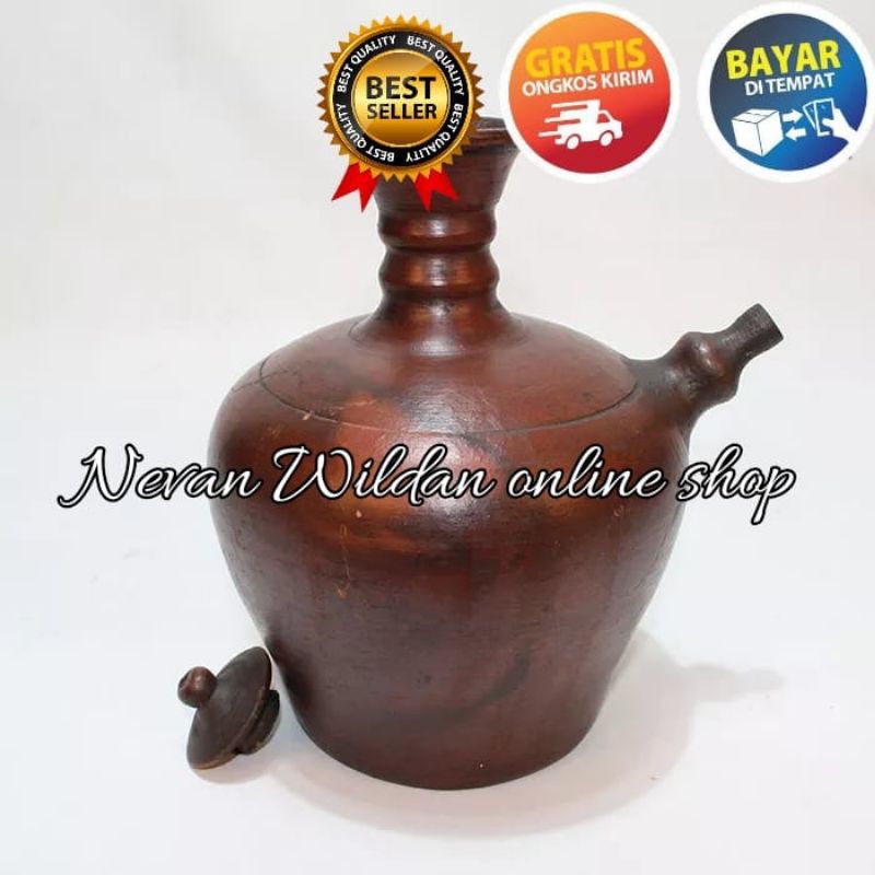 KENDI TANAH LIAT 3 LITER | KENDI TANAH LIAT 2 LITER | KENDI TANAH LIAT | daun sirsak