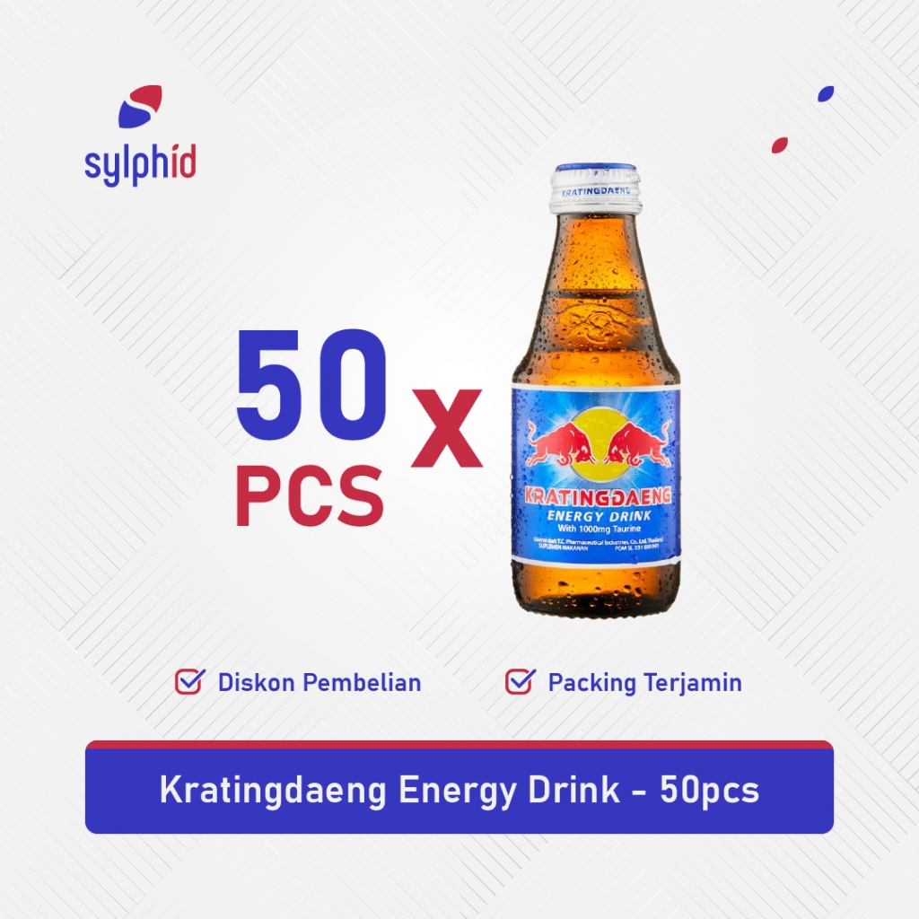 1 Dus Kratingdaeng Energy Drink 150 ml Botol / 1 Karton (50 pcs)