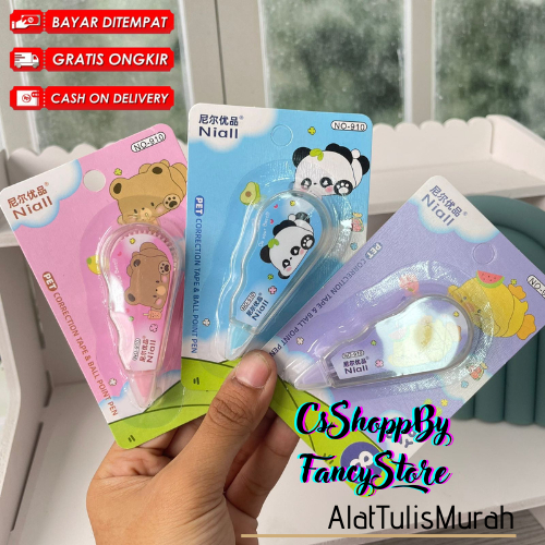 

Correction Tape Nial Satuan Tipex Nial Cute Animal Good Day CT1001 Bisa COD