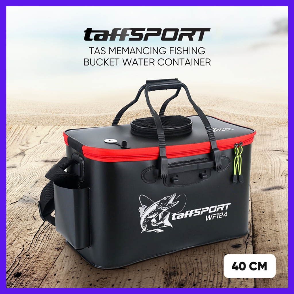 Tas Mancing Perlengkapan Memancing / Tempat Umpan Ikan Hidup Tas Perlengkapan Mancing Ember Lipat Po