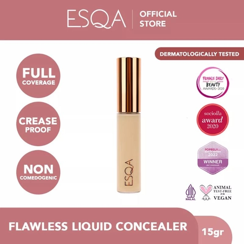ESQA Flawless Liquid Concealer 15gr [VANILLA & STRAWBERRY]