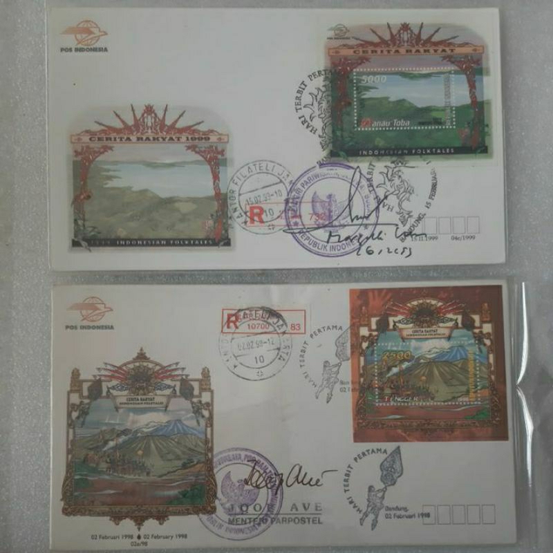 

Perangko prangko tanda tangan Menteri Pariwisata set 2 SHP