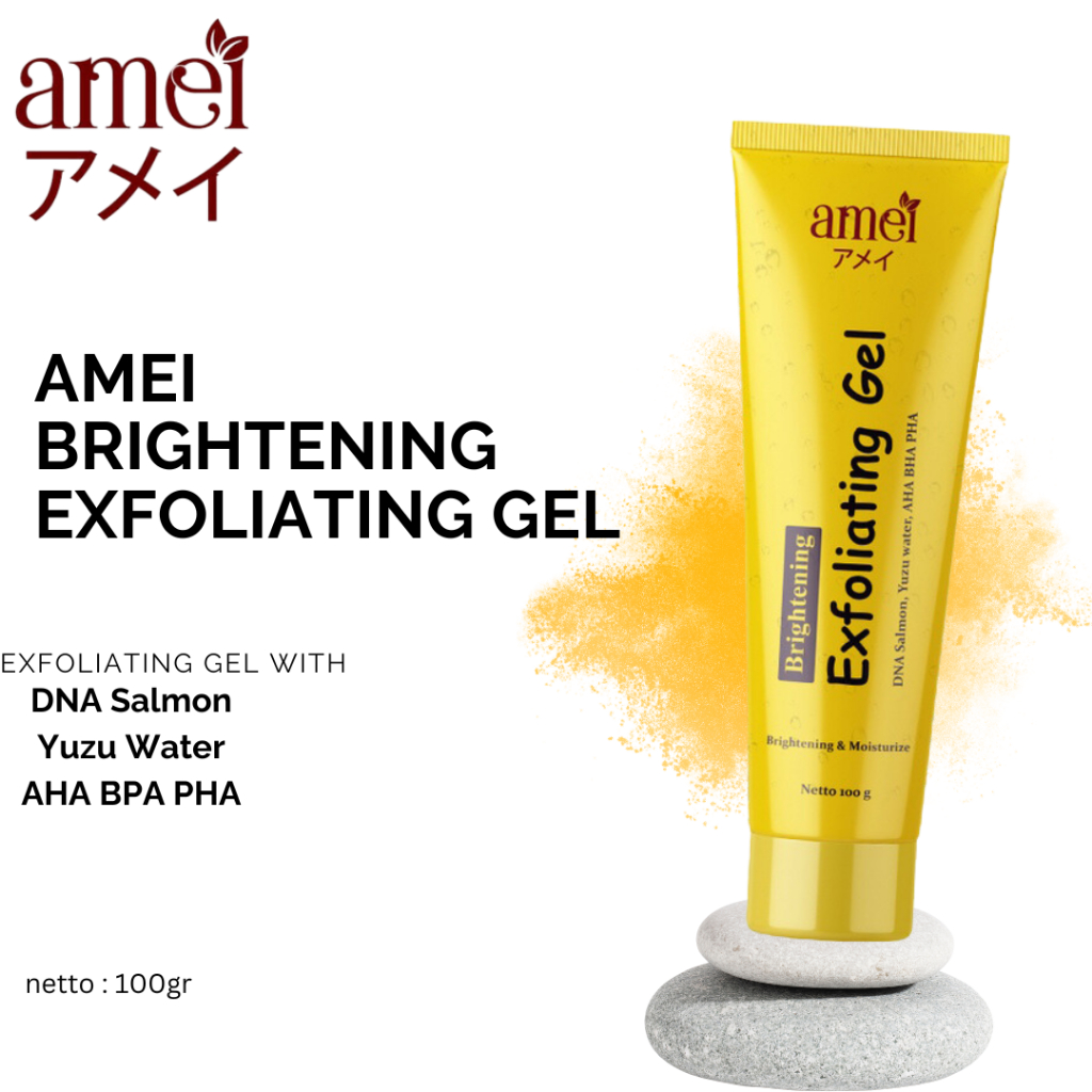 Amei Brightening Exfoliating Gel Wajah DNA Salmon 100 Gram BPOM Halal