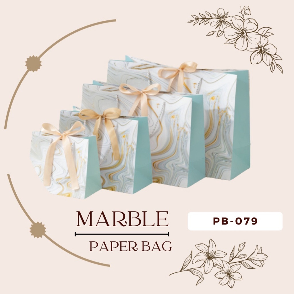 

PB079 - PAPER BAG MARBLE JUMBO MOTIF MARMER + PITA PREMIUM TAS HAMPERS KADO GIFT KANTONG GOODIE