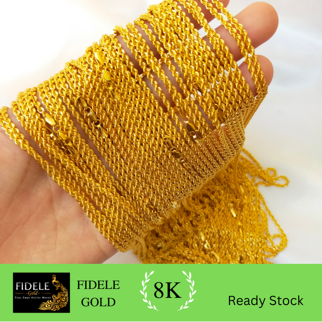 Kalung Korea 2 graman Kalung Emas Asli Kadar Muda Kalung 375