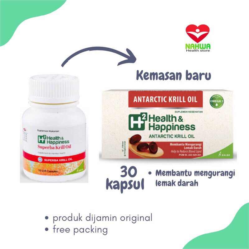H2 Antarctic krill oil isi30-untuk lemak darah