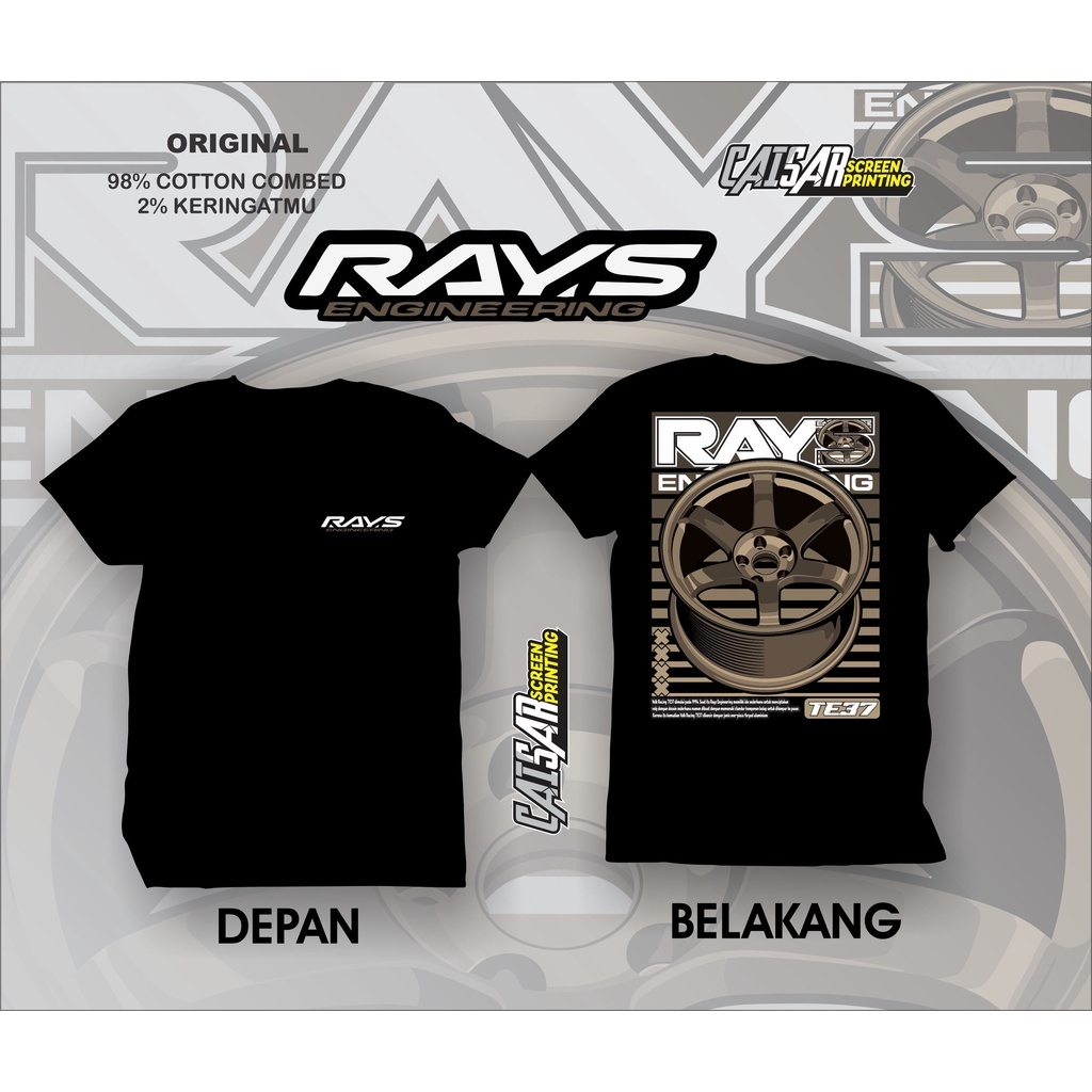 Kaos Velg TE 37 Kaos Mobil Velg Rays TE37 Kaos Otomotif